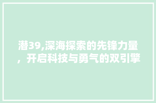 潜39,深海探索的先锋力量，开启科技与勇气的双引擎 操作系统