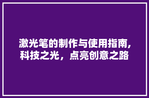 激光笔的制作与使用指南,科技之光，点亮创意之路