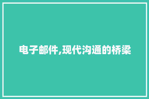 电子邮件,现代沟通的桥梁