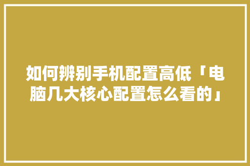 如何辨别手机配置高低「电脑几大核心配置怎么看的」 编程语言 如何辨别手机配置高低「电脑几大核心配置怎么看的」 如何辨别手机配置高低「电脑几大核心配置怎么看的」 编程语言