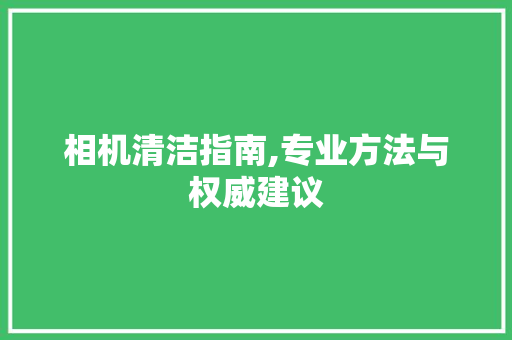 相机清洁指南,专业方法与权威建议 相机清洁指南,专业方法与权威建议