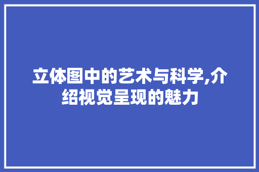 立体图中的艺术与科学,介绍视觉呈现的魅力