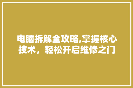 电脑拆解全攻略,掌握核心技术，轻松开启维修之门