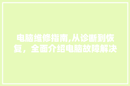 电脑维修指南,从诊断到恢复，全面介绍电脑故障解决之路 电脑基础