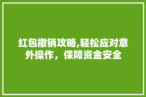 红包撤销攻略,轻松应对意外操作,保障资金安全 红包撤销攻略,轻松应对意外操作,保障资金安全