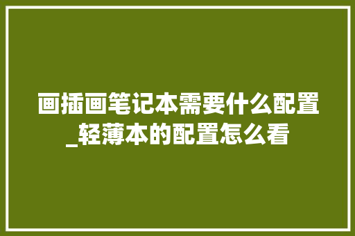画插画笔记本需要什么配置_轻薄本的配置怎么看 网络技术