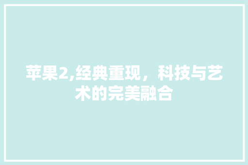 苹果2,经典重现，科技与艺术的完美融合