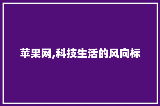 苹果网,科技生活的风向标 编程语言