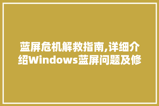 蓝屏危机解救指南,详细介绍Windows蓝屏问题及修复方法
