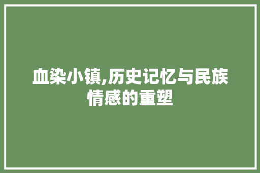 血染小镇,历史记忆与民族情感的重塑