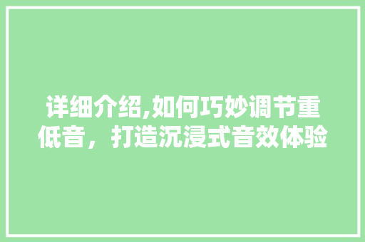 详细介绍,如何巧妙调节重低音，打造沉浸式音效体验 操作系统