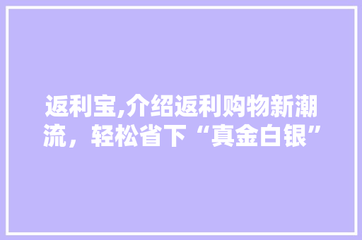 返利宝,介绍返利购物新潮流，轻松省下“真金白银” 电脑配置