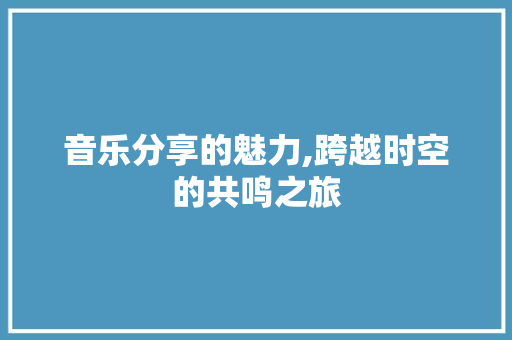 音乐分享的魅力,跨越时空的共鸣之旅