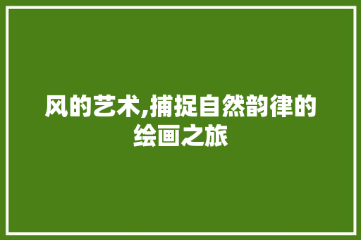 风的艺术,捕捉自然韵律的绘画之旅