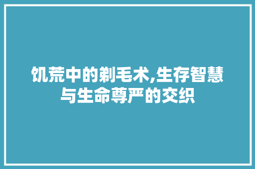 饥荒中的剃毛术,生存智慧与生命尊严的交织