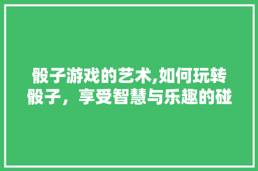骰子游戏的艺术,如何玩转骰子，享受智慧与乐趣的碰撞