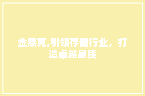 金泰克,引领存储行业，打造卓越品质 电脑配置
