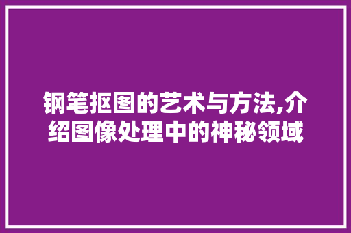 钢笔抠图的艺术与方法,介绍图像处理中的神秘领域 钢笔抠图的艺术与方法,介绍图像处理中的神秘领域