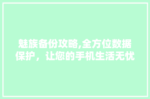 魅族备份攻略,全方位数据保护,让您的手机生活无忧 魅族备份攻略,全方位数据保护,让您的手机生活无忧