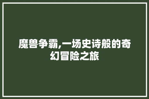魔兽争霸,一场史诗般的奇幻冒险之旅 电脑配置 魔兽争霸,一场史诗般的奇幻冒险之旅 电脑配置