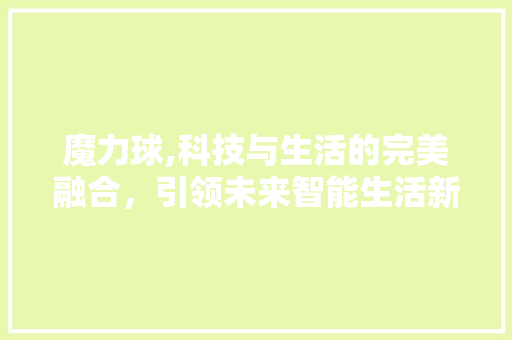 魔力球,科技与生活的完美融合，引领未来智能生活新潮流 电脑配置