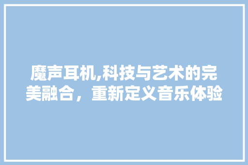 魔声耳机,科技与艺术的完美融合，重新定义音乐体验 操作系统