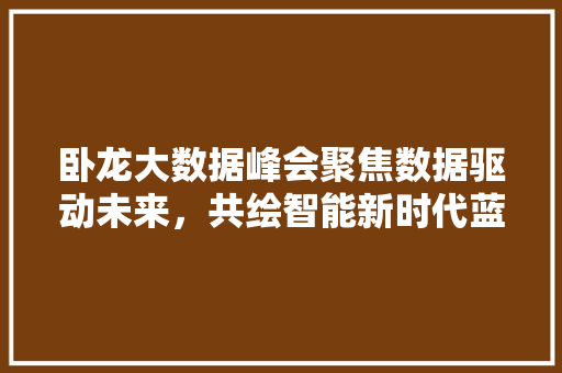 卧龙大数据峰会聚焦数据驱动未来,共绘智能新时代蓝图 卧龙大数据峰会聚焦数据驱动未来,共绘智能新时代蓝图