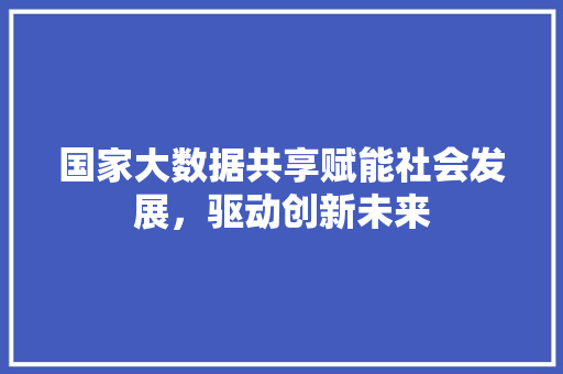 国家大数据共享赋能社会发展，驱动创新未来 编程语言