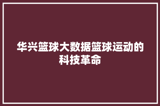 华兴篮球大数据篮球运动的科技革命 电脑故障维修