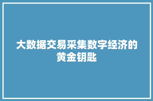 大数据交易采集数字经济的黄金钥匙 电脑故障维修