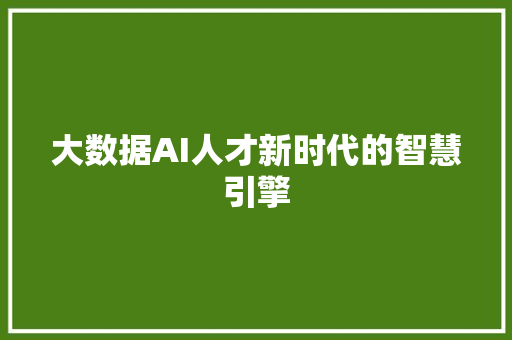 大数据AI人才新时代的智慧引擎 编程语言