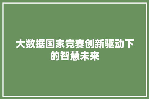 大数据国家竞赛创新驱动下的智慧未来 电脑故障维修