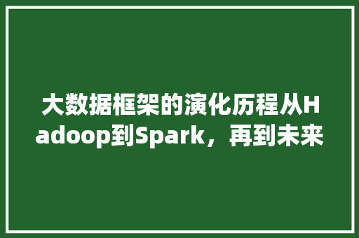 大数据框架的演化历程从Hadoop到Spark，再到未来趋势