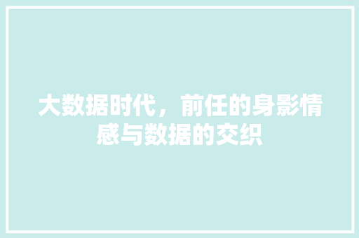 大数据时代，前任的身影情感与数据的交织
