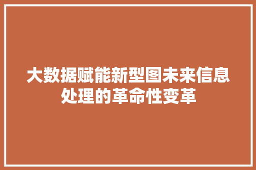 大数据赋能新型图未来信息处理的革命性变革