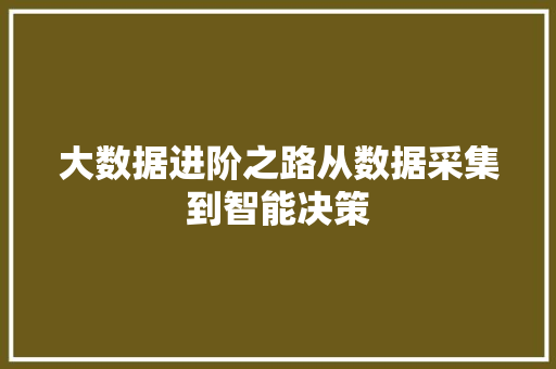 大数据进阶之路从数据采集到智能决策 电脑故障维修