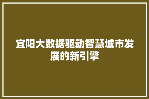 宜阳大数据驱动智慧城市发展的新引擎