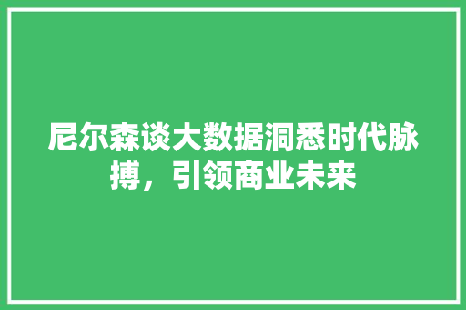 尼尔森谈大数据洞悉时代脉搏，引领商业未来
