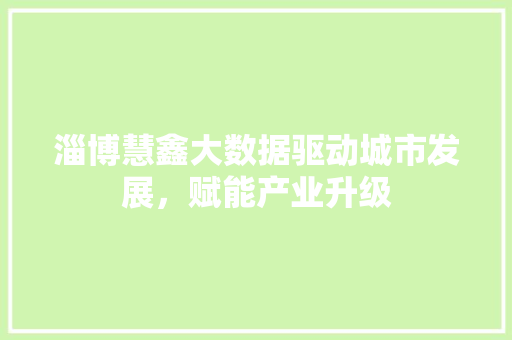 淄博慧鑫大数据驱动城市发展，赋能产业升级 电脑故障维修