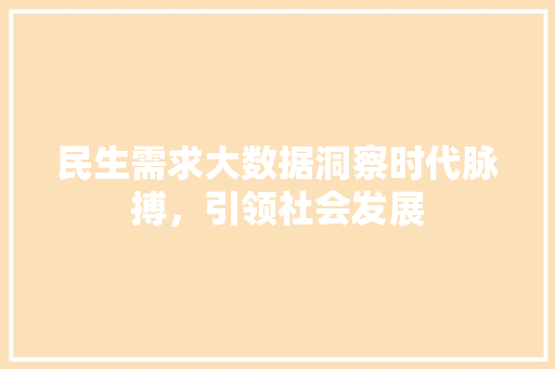 民生需求大数据洞察时代脉搏，引领社会发展 电脑故障维修