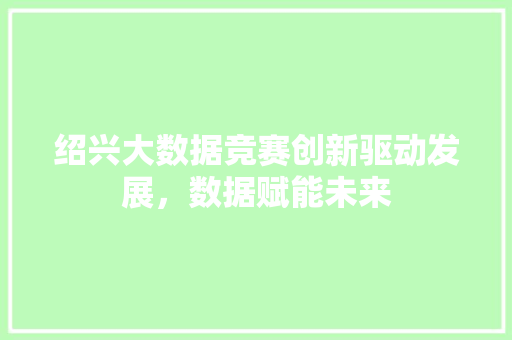绍兴大数据竞赛创新驱动发展，数据赋能未来 电脑故障维修