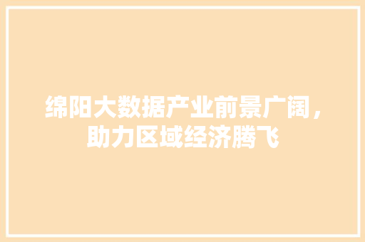 绵阳大数据产业前景广阔，助力区域经济腾飞