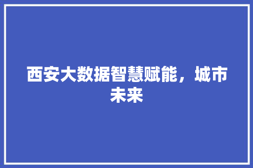 西安大数据智慧赋能，城市未来