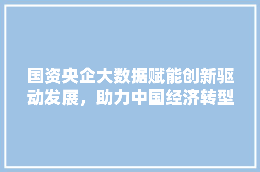 国资央企大数据赋能创新驱动发展，助力中国经济转型升级