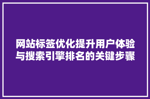 网站标签优化提升用户体验与搜索引擎排名的关键步骤 电脑配置