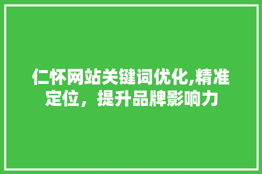 仁怀网站关键词优化,精准定位，提升品牌影响力