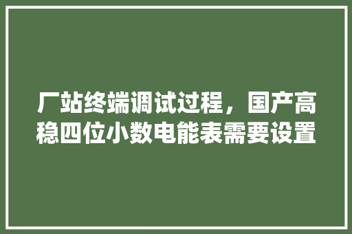 厂站终端调试过程，国产高稳四位小数电能表需要设置哪些参数_国产电脑配置怎么看型号