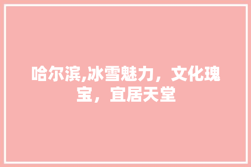 哈尔滨,冰雪魅力,文化瑰宝,宜居天堂 电脑配置 哈尔滨,冰雪魅力,文化瑰宝,宜居天堂 电脑配置