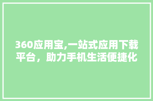 360应用宝,一站式应用下载平台，助力手机生活便捷化