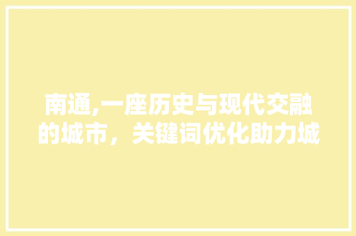 南通,一座历史与现代交融的城市，关键词优化助力城市品牌崛起